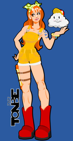 Nami and Zeus fan art from Eiichiro Oda's epic manga "One Piece."